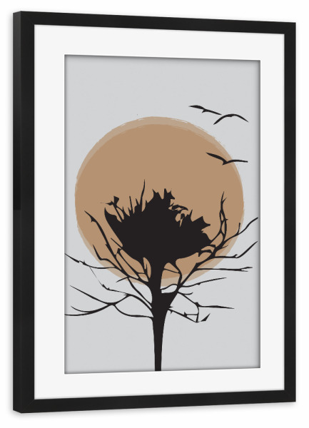 Poster mit Rahmen schwarz "SCANDI DESSERT" artboxONE - Natur,Tiere,Abstrakt