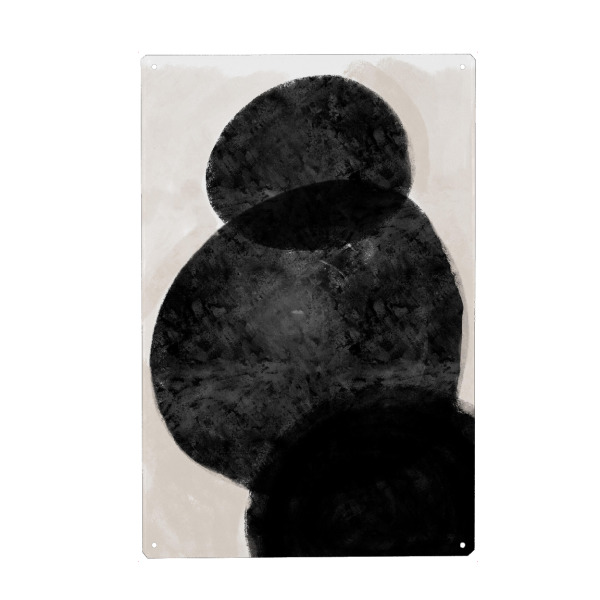 Holzbild "DARK FREE" artboxONE - Abstrakt,Schwarzweiß,Geometrie