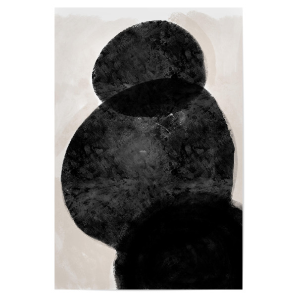 Poster 30x20 cm "DARK FREE" artboxONE - Abstrakt,Schwarzweiß,Geometrie