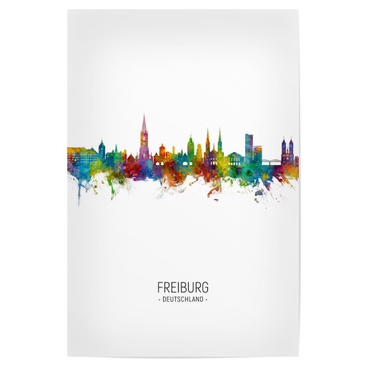 Freiburg Germany Skyline Portrait