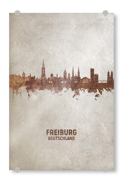 Acrylglasbild "Freiburg Germany Skyline Rust" artboxONE - Städte