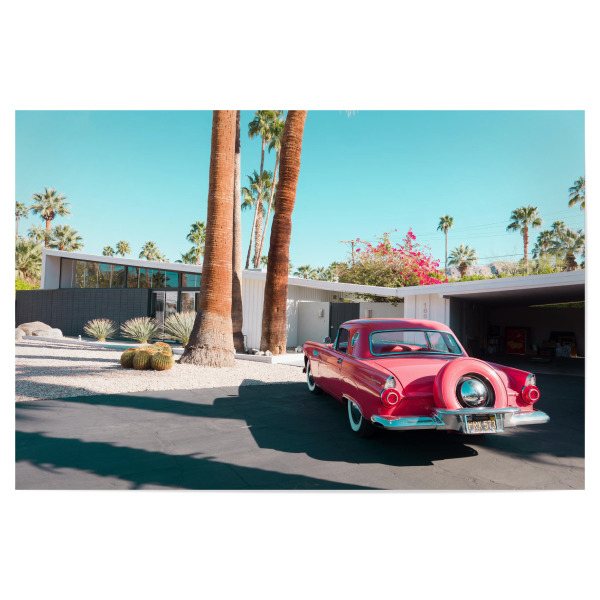 Poster 30x20 cm "Palm Springs Style Garage" artboxONE - Architektur,Automobile,Städte / Los Angeles