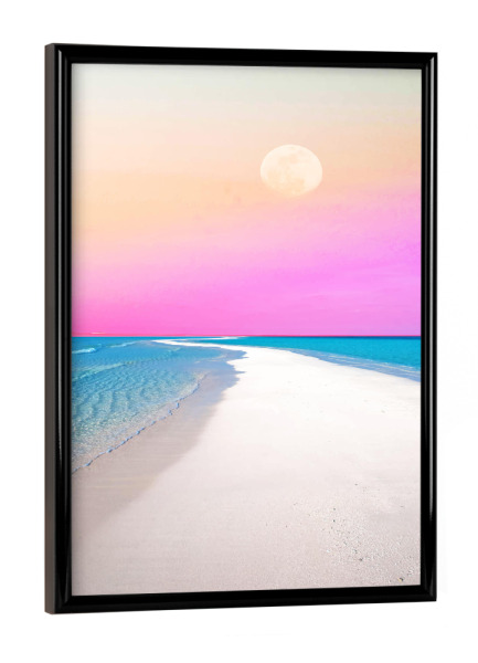 Poster mit schwarzem Rahmen "Ocean & Moon-II" artboxONE - Natur,Reise / Strand und Meer