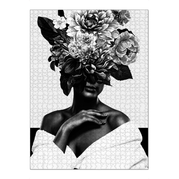 Puzzle Ravensburger "Woman Black and White" artboxONE - Natur,Floral,Menschen,Schwarzweiß