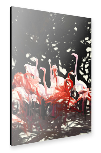 Alu-Dibond "Flamingoes Under The Banyan Tree" 30x20 cm artboxONE
