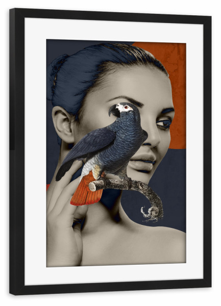 Poster mit Rahmen schwarz "Woman and Man" artboxONE - Natur,Floral,Menschen