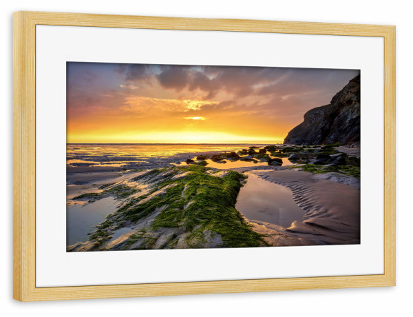 Poster mit Rahmen kiefer "Cornwalls magic" artboxONE - Natur,Reise,Reise / Strand und Meer