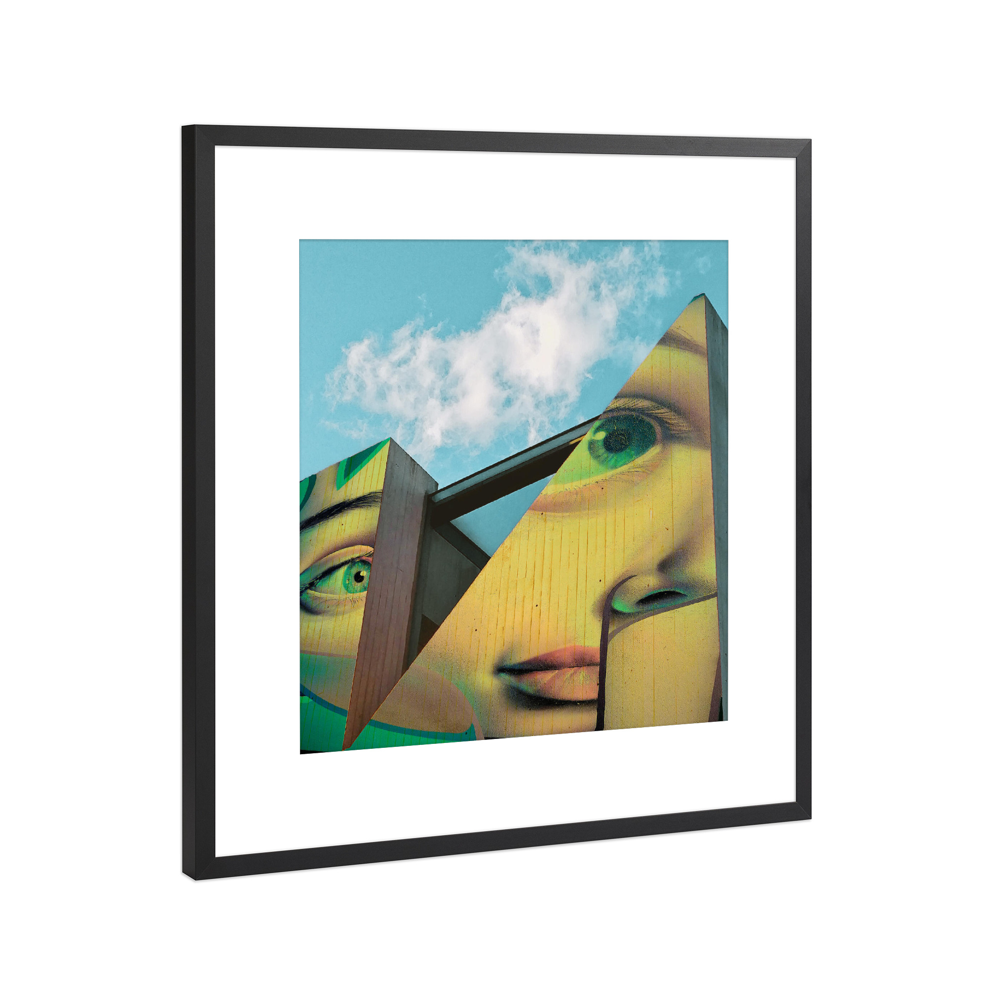 Poster mit Rahmen Schwarz (Metallic) "Classic Eyes" artboxONE - Streetart - Eyes,Art,Graffiti,Augen,Abstract,Abstrakt,Himmel,Sky