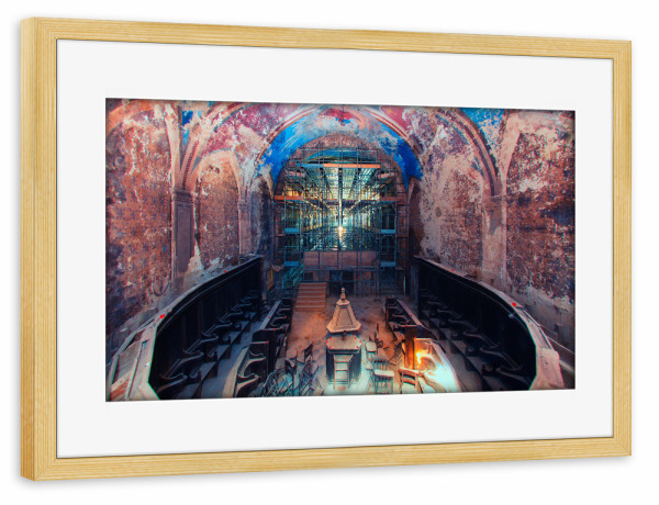 Poster mit Rahmen kiefer "Forgotten prayers" artboxONE - Architektur