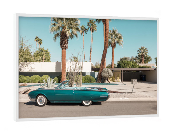 Poster mit weißem Rahmen "Palm Springs Endlessness" artboxONE - Architektur,Automobile,Städte / Los Angeles