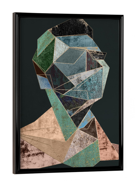 Poster mit schwarzem Rahmen "Man Cubism" artboxONE - Menschen,Geometrie,Männer