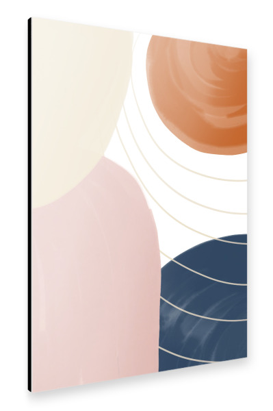 Alu-Dibond "Earthy Tones Abstract Shapes" 30x20 cm artboxONE