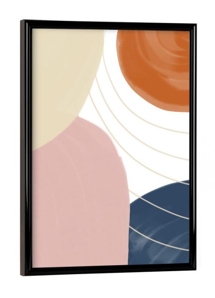 Poster mit schwarzem Rahmen "Earthy Tones Abstract Shapes" artboxONE - Abstrakt