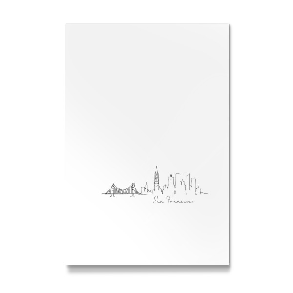 Galerie-Print "San Francisco pen line silhouette" 30x20 cm artboxONE