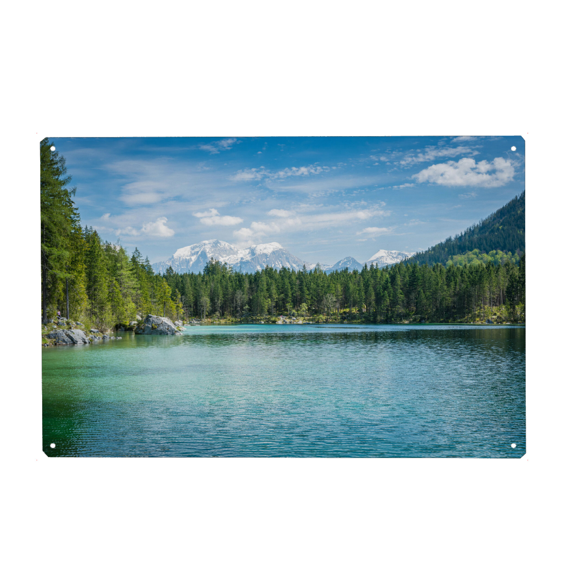 Metall Poster "Hintersee im Frühling" artboxONE - Natur