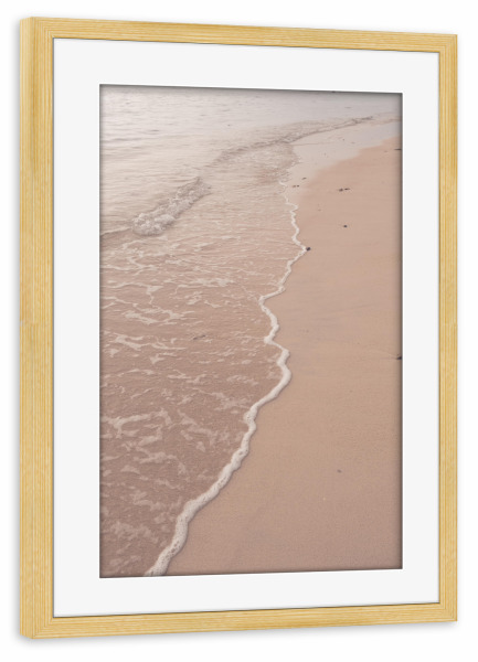 Poster mit Rahmen kiefer "Beach shore" artboxONE - Natur,Reise,Reise / Strand und Meer