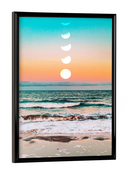 Poster mit schwarzem Rahmen "Beach Moon" artboxONE - Natur,Reise / Strand und Meer