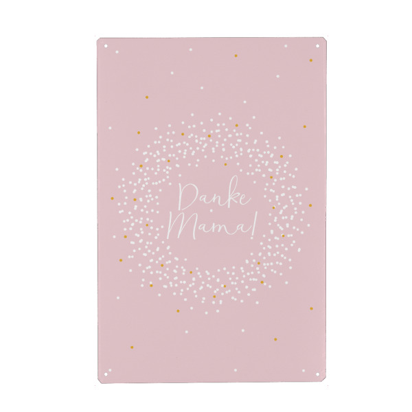 Holzbild "Danke Mama, Konfetti" artboxONE - Typografie,Liebe,Für Mama