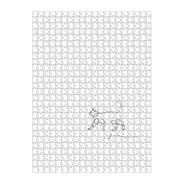 artboxONE Puzzle "Animal pen line cat" artboxONE - Tiere,Schwarzweiß