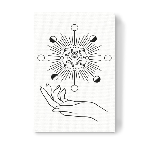 Leinwandbild "I Rule The Sun The Moon &The Stars" artboxONE - Abstrakt,Schwarzweiß,Geometrie