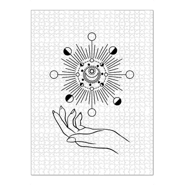 Puzzle Ravensburger "I Rule The Sun The Moon &The Stars" artboxONE - Abstrakt,Schwarzweiß,Geometrie