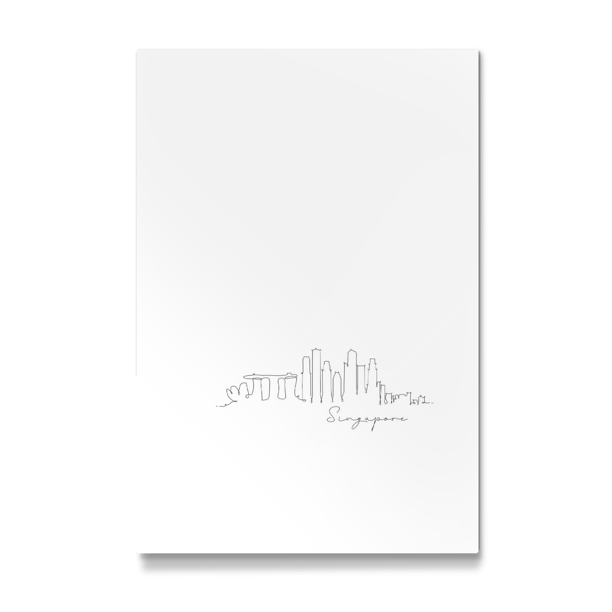 Galerie-Print "Singapore pen line silhouette" 30x20 cm artboxONE