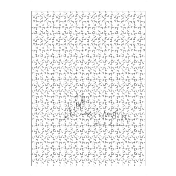 Puzzle Ravensburger "Barcelona pen line silhouette" artboxONE - Städte,Schwarzweiß,Städte / Barcelona