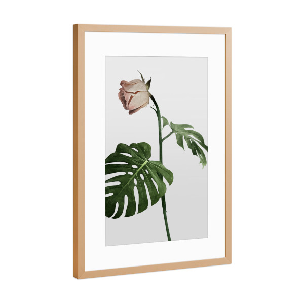 Poster mit Rahmen Kupfer "Green Sheets" artboxONE - Natur,Floral