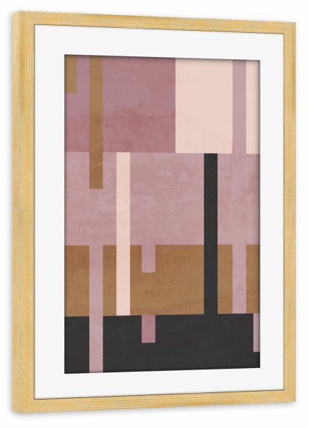 Poster mit Rahmen kiefer "Abstract rose forms" artboxONE - Abstrakt,Geometrie