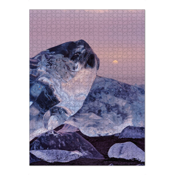Puzzle Ravensburger "Island - Eisblöcke im Abendlicht" artboxONE - Natur,Reise / Strand und Meer,Reise / Länder