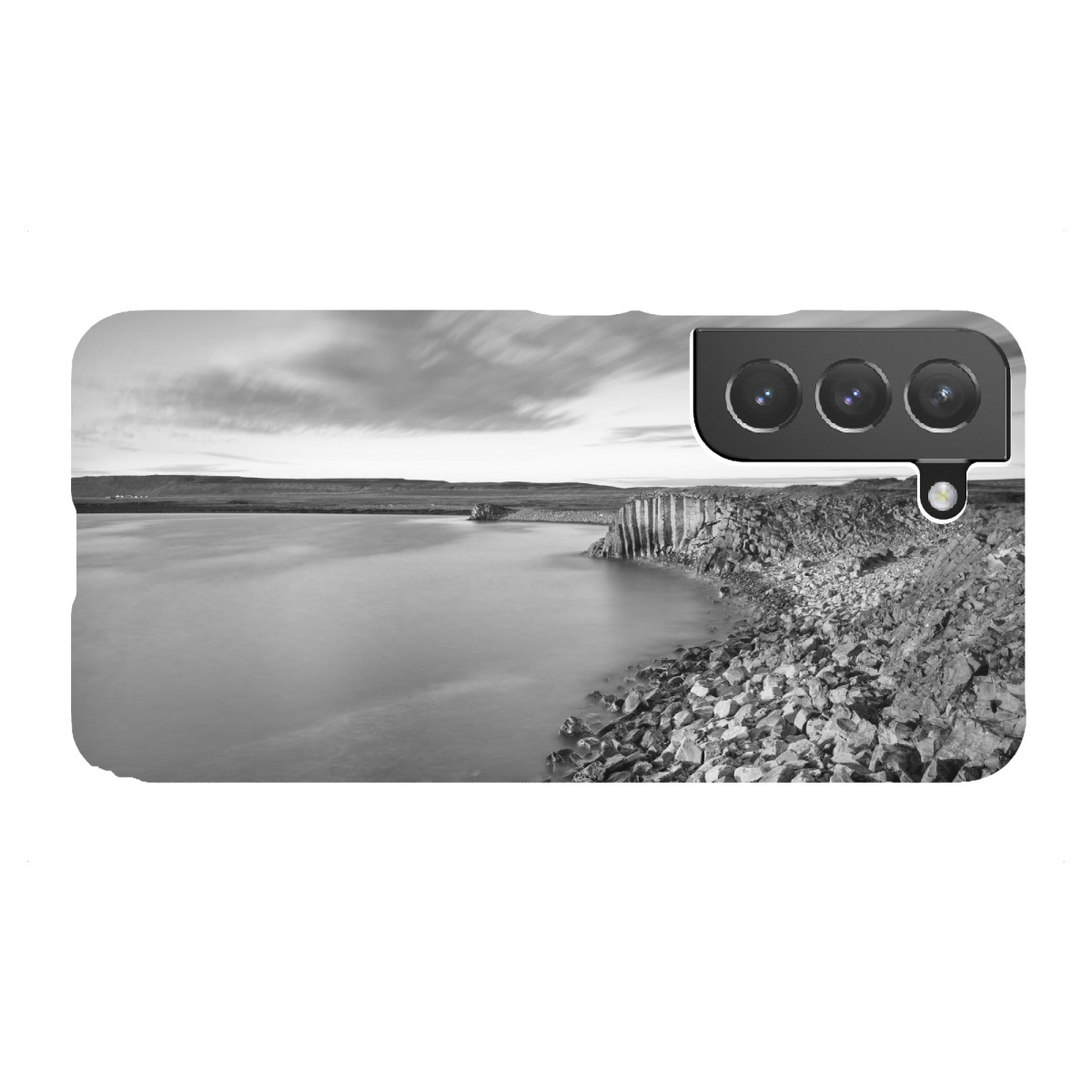 "Island - Nordküste - Schwarzweiß"für Samsung Galaxy - Premium-Case Handyhülle artboxONE