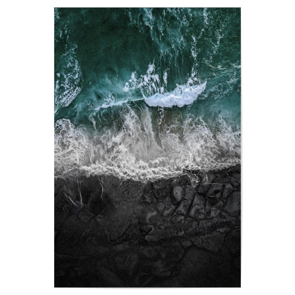 Poster "Beach Black" artboxONE - Natur,Reise / Strand und Meer - Beach black,Beach,Nature,Sky,Ocean,Sand,Strand,Natur,Meer,Sea,Ozean,Wellen,Waves