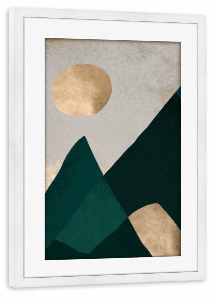 Poster mit Rahmen weiß "Georganic Sun" artboxONE - Natur,Abstrakt