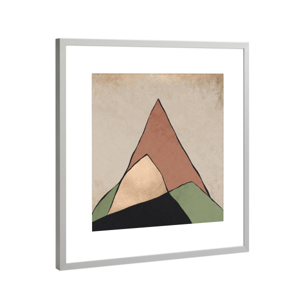 Poster mit Rahmen Silber "Georganic Gold" artboxONE - Natur,Abstrakt