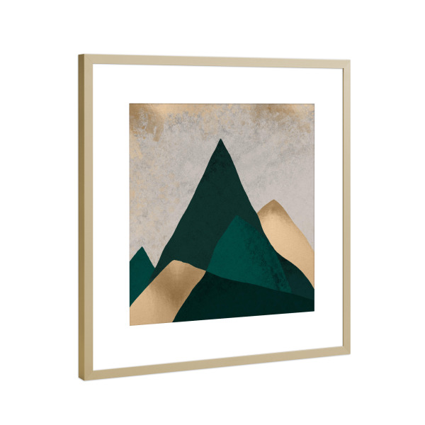 Poster mit Rahmen Gold "Georganic New Leaf" artboxONE - Natur