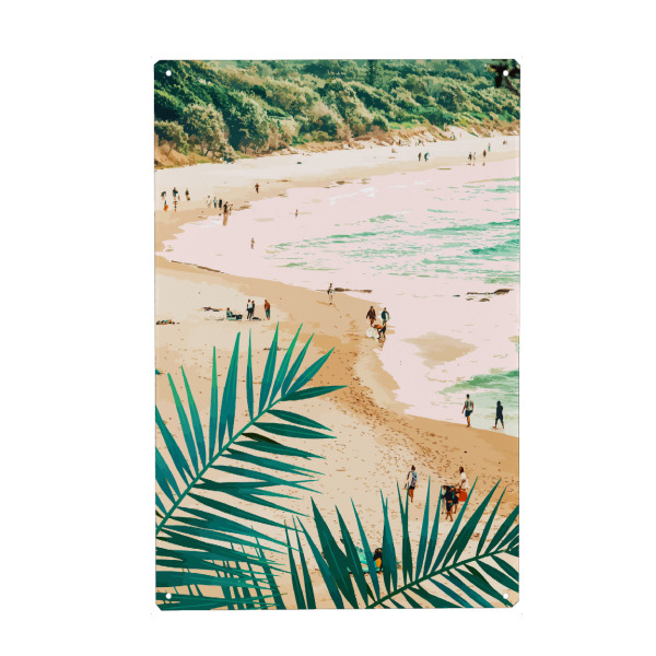 Metall Poster "Beach Weekend | Pastel Ocean Sea" artboxONE - Natur,Menschen,Reise / Strand und Meer