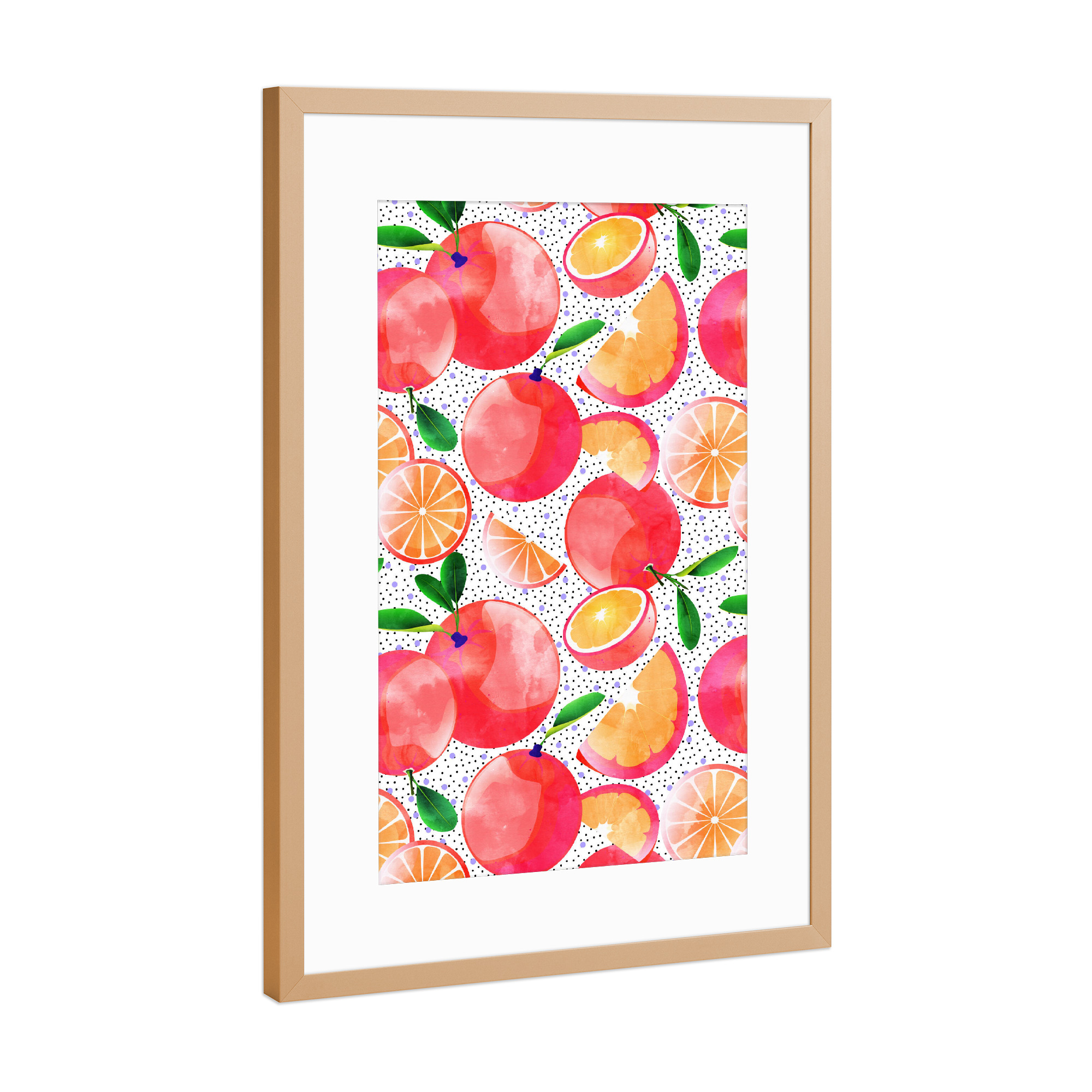 Poster mit Rahmen Kupfer "Citrus Tropical | Juicy Fruits" artboxONE - Essen & Trinken / Obst & Gemüse