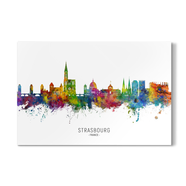 Galerie-Print "Strasbourg France Skyline txt" 30x20 cm artboxONE