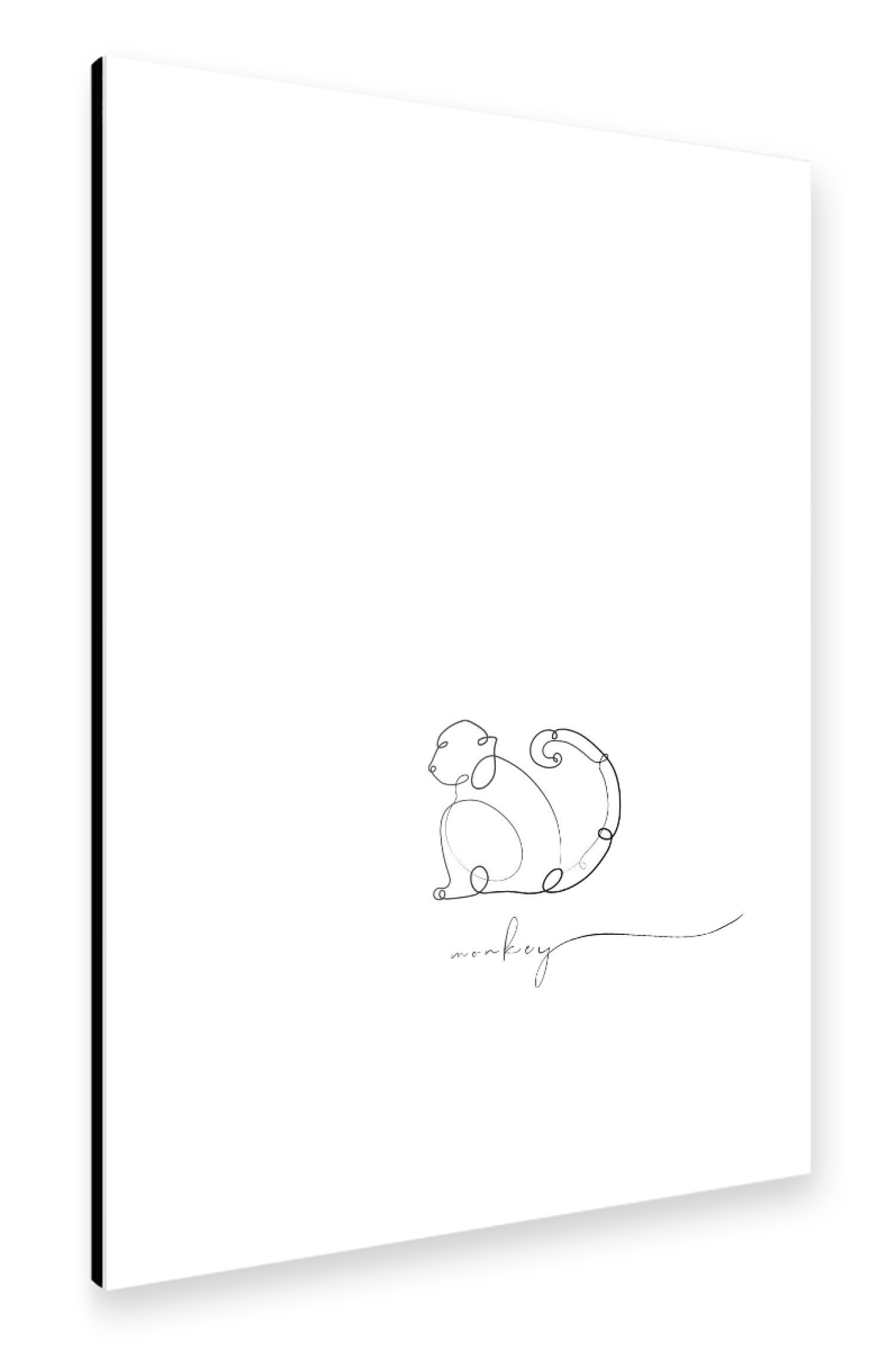 Alu-Dibond "Animal pen line monkey" 75x50 cm artboxONE