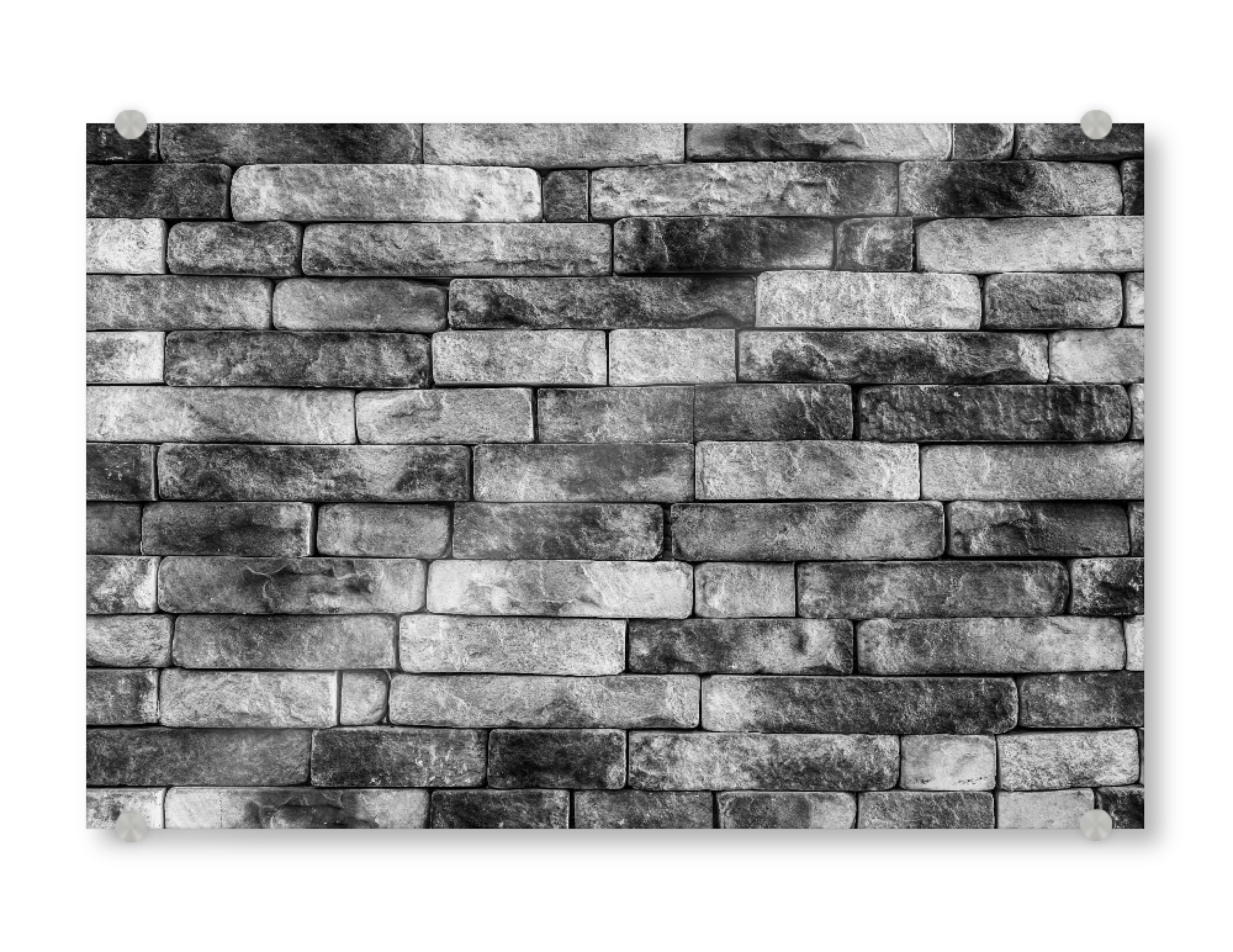 Acrylglasbild "Steinwandmuster" artboxONE - Natur,Abstrakt,Schwarzweiß,Marmor - Steinwand,Wand,Muster,Wall,Stone,Grau,Grey,Nature,Natur,Felsen,Stones
