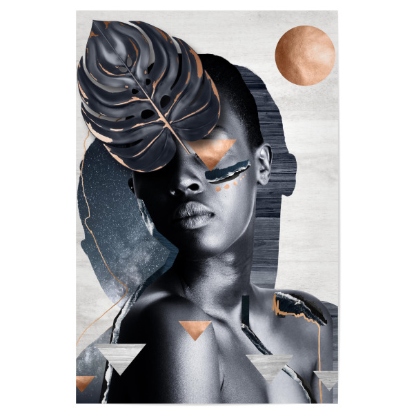 Poster 30x20 cm "Woman Flower Golden" artboxONE - Natur,Floral,Menschen