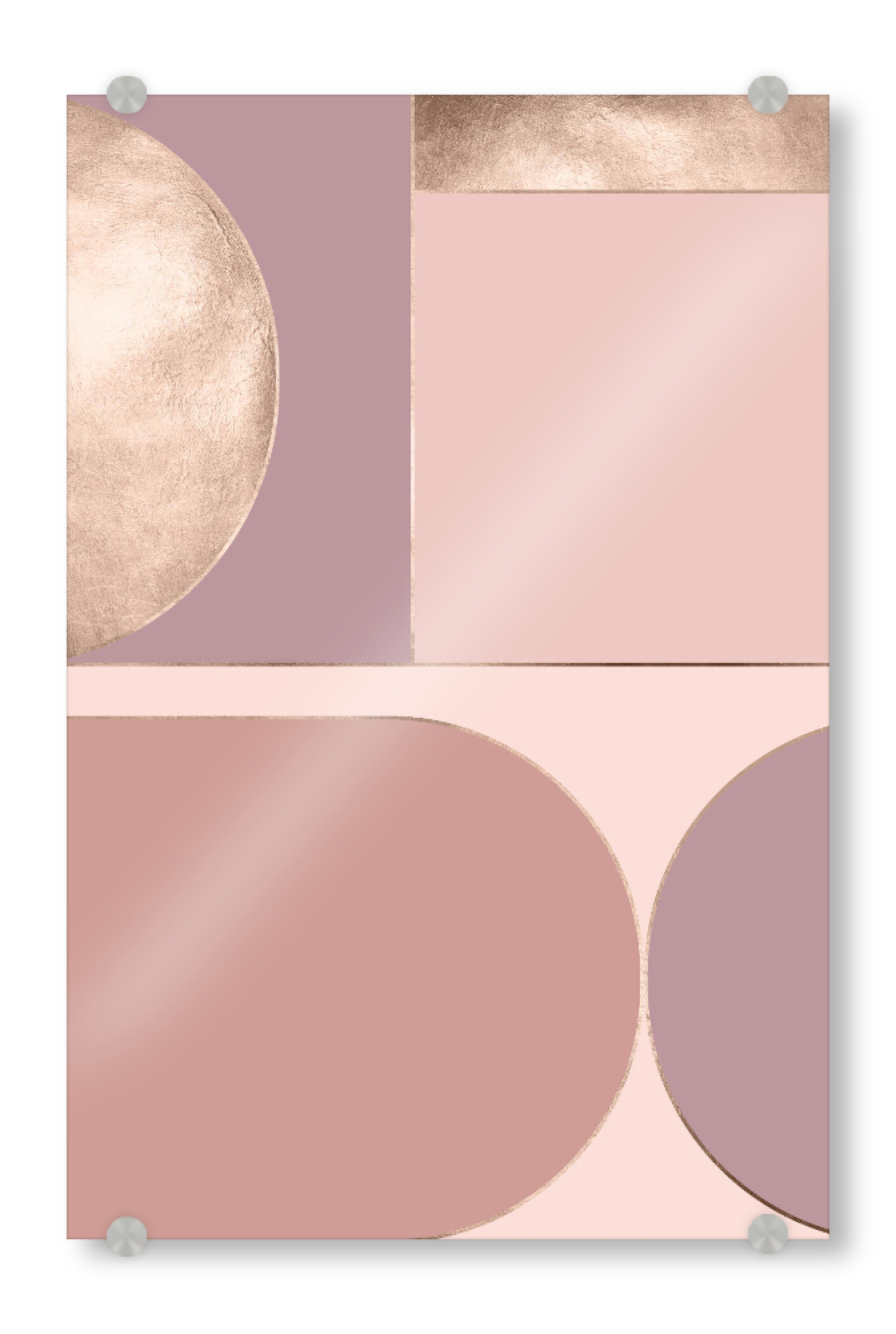 Acrylglasbild "Rose Geometric Gold" artboxONE - Abstrakt,Geometrie