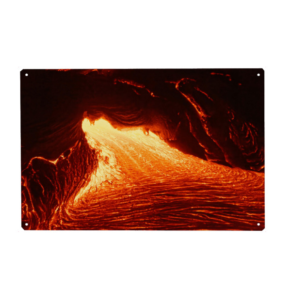 Holzbild "Heiße Lava auf Hawaii" artboxONE - Natur,Abstrakt,Reise / Länder