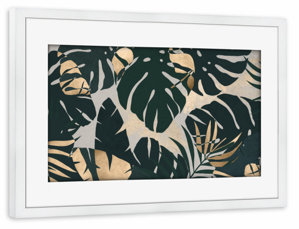 Poster mit Rahmen weiß "Georganic Leafs" artboxONE - Natur,Floral