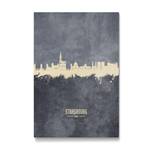 Galerie-Print "Strasbourg France Skyline Grey" 30x20 cm artboxONE