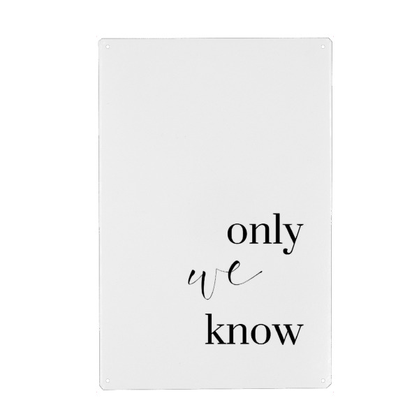 Metall Poster "Somewhere only we know_rechts" artboxONE - Typografie,Liebe