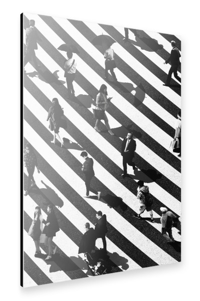 Alu-Dibond "Crosswalk People" 30x20 cm artboxONE