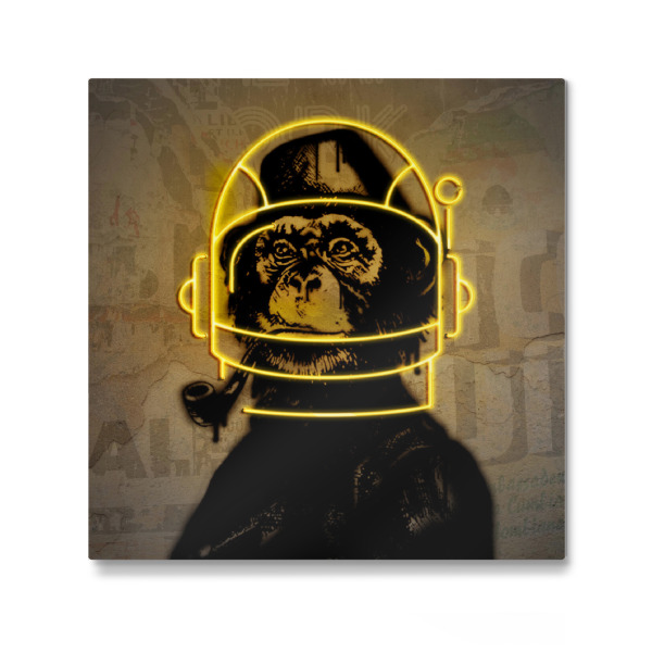 Galerie-Print "Classic Monkey Neon" 30x30 cm artboxONE