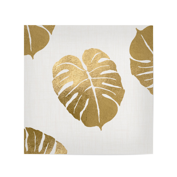 Poster 20x20 cm "Golden White Leaf" artboxONE - Natur,Floral