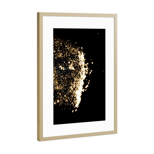 Poster mit Rahmen Gold "Face Second" artboxONE - Abstrakt,Menschen